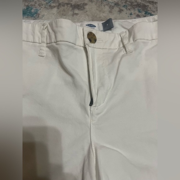🥥Belted Cotton shorts with 2 front pockets.  Sz 6. Bright White - Picture 5 of 6